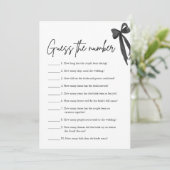 ブラックボウ数字を推測ブライダルシャワーゲーム 招待状 (スタンド正面)