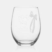 ブラックボウ結び目のバチェロレッテ ステムなしワイングラス (裏面)