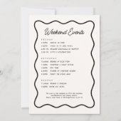 ブラックボウ結び目のバチェロレッテ 招待状 (裏面)