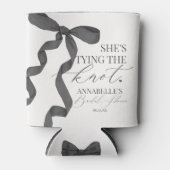 ブラックボウ結び結びブライダルシャワーの好意 缶クーラー (正面)