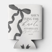 ブラックボウ結び結びブライダルシャワーの好意 缶クーラー (裏面)