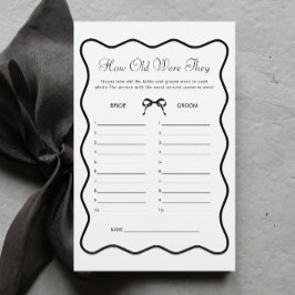 ブラックボウ結び結びブライダルシャワー推測の年齢