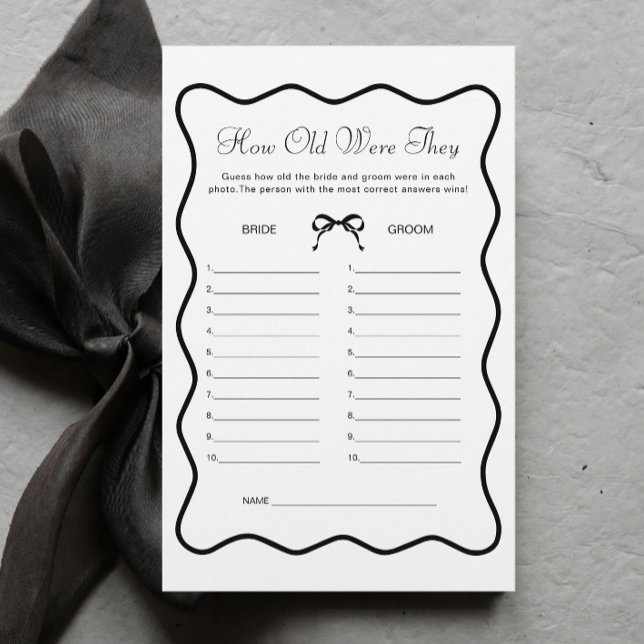 ブラックボウ結び結びブライダルシャワー推測の年齢 (クリエイターアップロード済み)