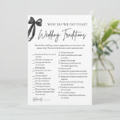 ブラックボウ結婚の伝統ブライダルシャワーゲーム 招待状 (スタンド正面)