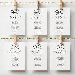 ブラックボウ結婚の座席 テーブルナンバー