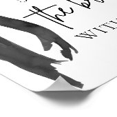 ブラックボウ花嫁を愛のサインでシャワー ポスター (角)