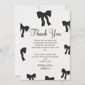 ブラックボウ誕生日サンキューカード サンキューカード (正面)