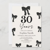 ブラックボウ30th誕生日パーティの招待状 招待状 (正面)