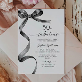 ブラックボウ50と素晴らしい誕生日招待状 招待状