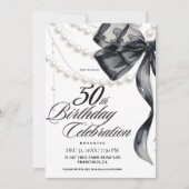 ブラックボウ50歳の誕生日 招待状 (正面)