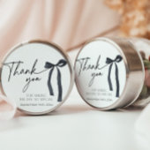 ブラックボウ ゴシック ウェディング フェイバーステッカー ラウンドシール