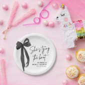 ブラックボウ シーズ タイング ザ ノット ブライズシャワー ペーパープレート (パーティー)