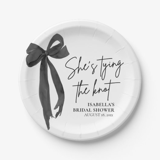 ブラックボウ シーズ タイング ザ ノット ブライズシャワー ペーパープレート (正面)