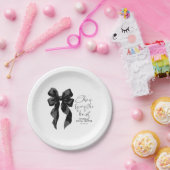 ブラックボウ シーズ タイング ザ ノット ブライズシャワー ペーパープレート (パーティー)