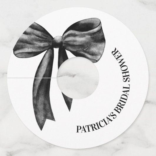 ブラックボウ シーズ タイング ザ ノット ブライズシャワー ワイングラスタグ (正面)