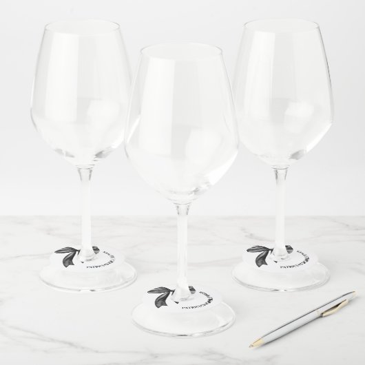 ブラックボウ シーズ タイング ザ ノット ブライズシャワー ワイングラスタグ (セット)