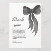 ブラックボウ シーズ タイング ザ ノット ブライズ シャワー サンキューカード (正面)