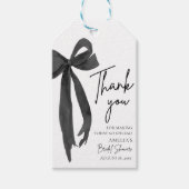 ブラックボウ シーズ タイング ザ ノット ブライダル シャワー ギフトタグ (正面)