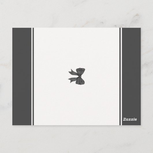 ブラックボウ スウィート16 バースデーパーティー招待状 ポストカード (裏面)