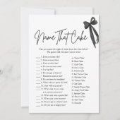 ブラックボウ ネームザケーキ ブライダルシャワーゲーム 招待状 (正面)