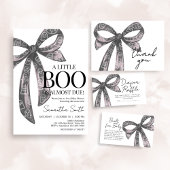 ブラックボウ ハロウィン ベビーシャワー 招待状