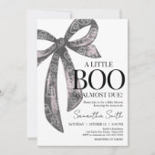 ブラックボウ ハロウィン ベビーシャワー 招待状 (正面)