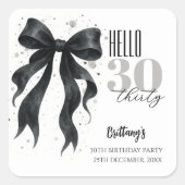 ブラックボウ モダン 30歳の誕生日  スクエアシール (正面)