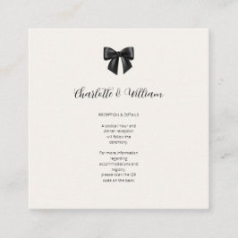 ブラックボウ 結婚式 QRコード ディテールカード エンクロージャーカード