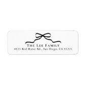 ブラックボウ 返信先住所ラベル ラベル (正面)