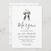 ブラックボウ A Tini Bit Older マルティーニ 誕生日招待状 招待状 (正面/裏面)