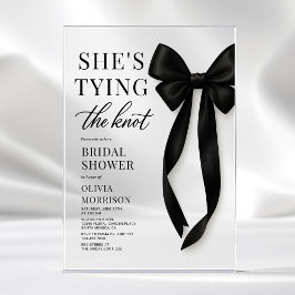 ブラックボウ She's Tying The Knot ブライダルシャワー  アクリル招待状