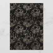 ブラックボエレガントタニカルブライダルシャワー招待 (裏面)