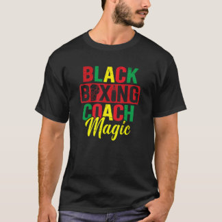 ブラックボクシングコーチ魔法アフリカンアメリカンボクシングT Tシャツ