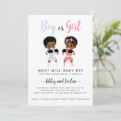 ブラックボクシングベビージェンダーリビール招待状 招待状 (スタンド正面)