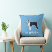 ブラックボストンテリアージュエージングマンスーンおもしろい犬 クッション (椅子)