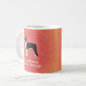 ブラックボストンテリア私のハートはいつもスマイル コーヒーマグカップ (正面左)