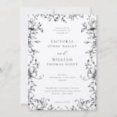 ブラックボタニカルガーデン結婚フローラ 招待状 (正面)