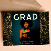 ブラックボタニカルグラードフォトゴールドフォイル発表 箔招待状