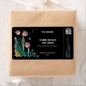 ブラックボタニカルドロッパーボトルラベル ラベル (インサイチュ)