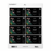 ブラックボタニカルドロッパーボトルラベル ラベル (フルシート)