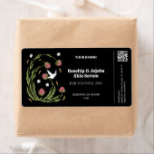 ブラックボタニカルドロッパーボトルラベル ラベル (インサイチュ)