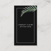 ブラックボタニカルビジネスカード 名刺 (正面)