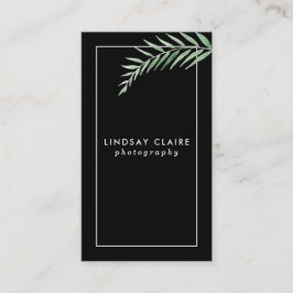 ブラックボタニカルビジネスカード 名刺