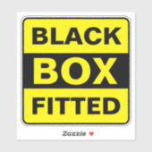 ブラックボックスに貼り付けたシール（カーサイン） シール (シート)