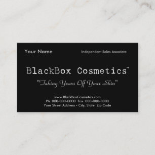 ブラックボックスの化粧品、独立した販売Associ… 名刺