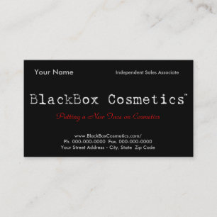 ブラックボックスの化粧品、独立した販売Associ… 名刺