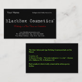 ブラックボックスの化粧品、独立した販売Associ… 名刺 (正面/裏面)