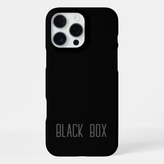 ブラックボックス - タイポグラフィケース iPhoneケース (裏面)