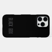 ブラックボックス - タイポグラフィケース iPhoneケース (裏面横)