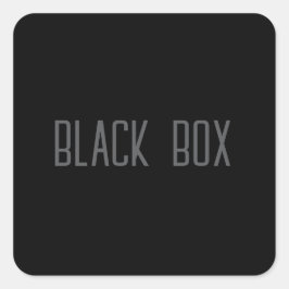 ブラックボックス - タイポグラフィステッカー スクエアシール